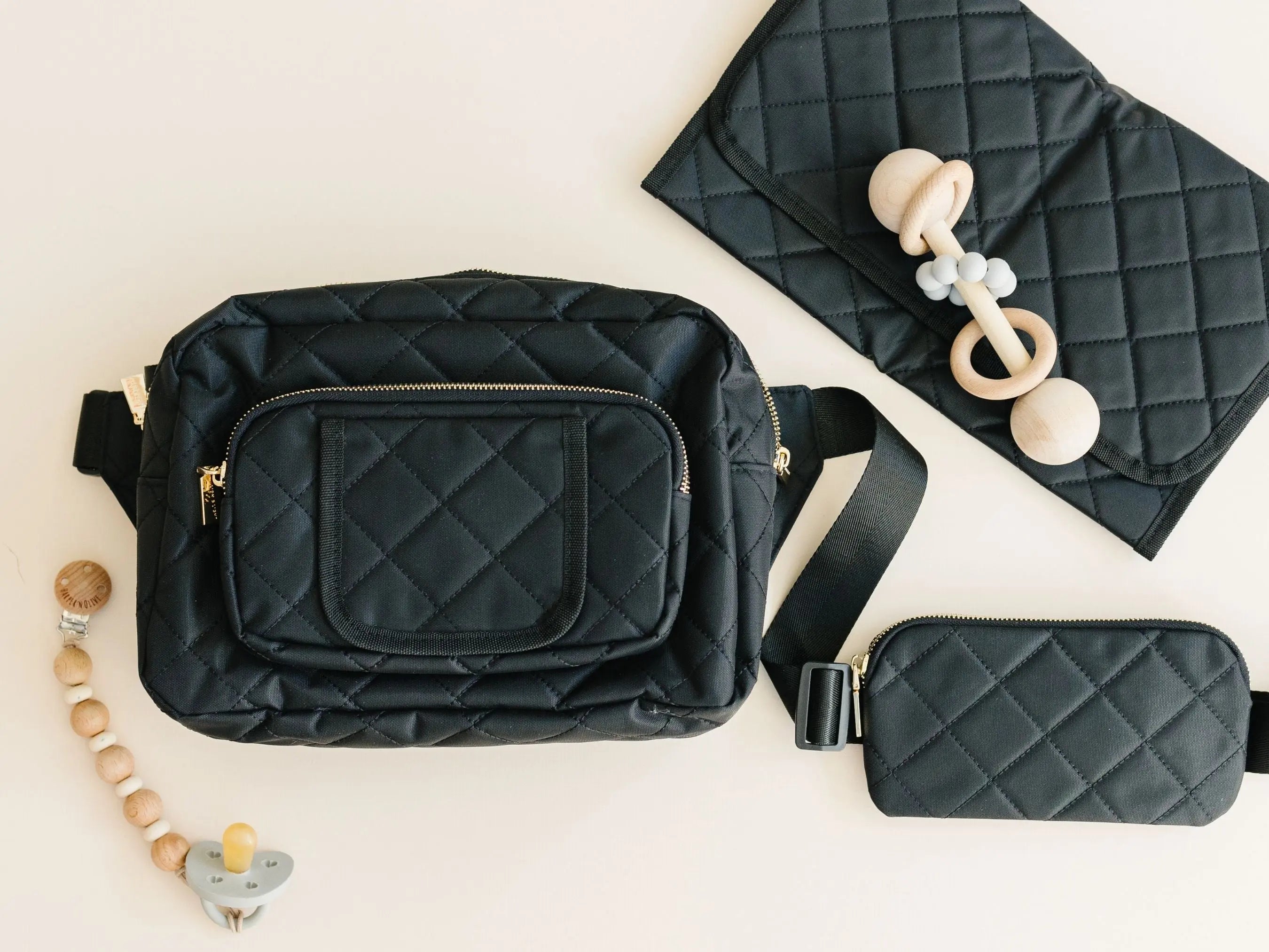 Black Diaper Bag | Jetsetter Mini Stylish & Functional
