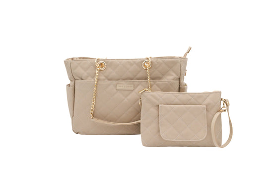 Essential Carryall Tote with Removable Diaper Clutch Lion & Light