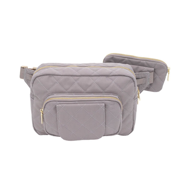 The Jetsetter Mini Diaper Bag - Grey Lion & Light