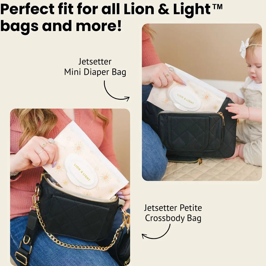 Reusable Wipes Packs (Set of 2) - Lion & Light