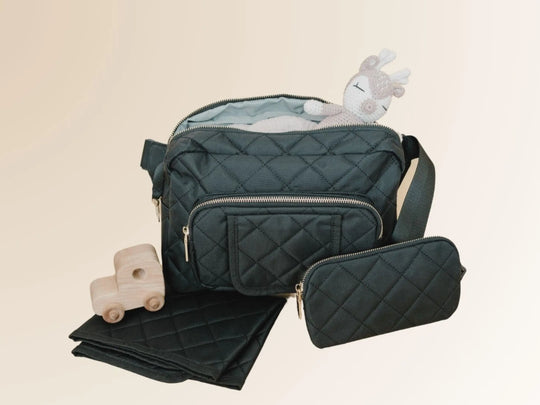 The Jetsetter Mini Diaper Bag - Black - Lion & Light