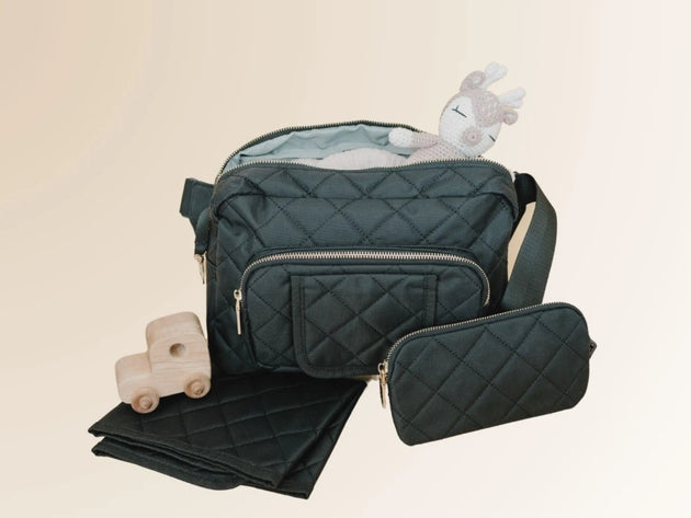 The Jetsetter Mini Diaper Bag - Black - Lion & Light