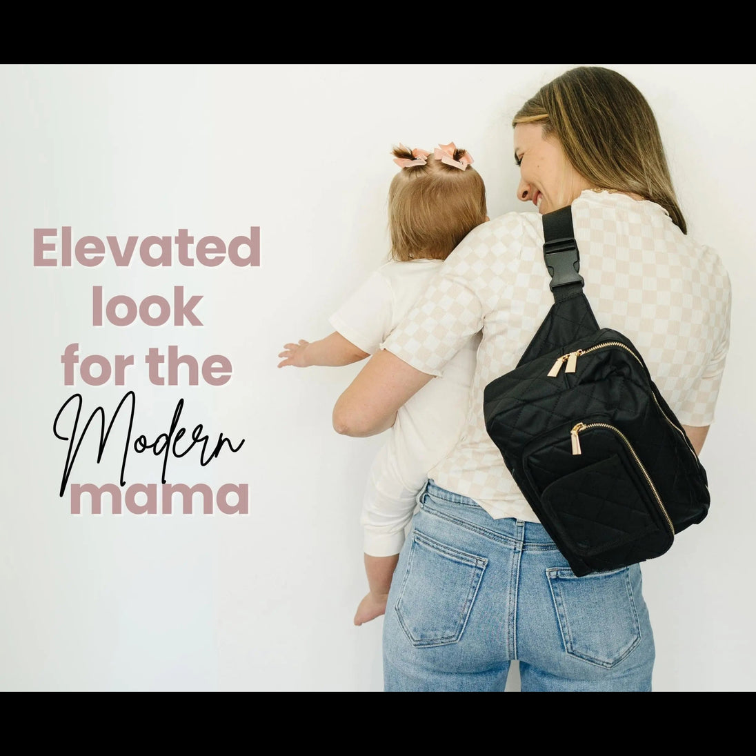 Black Diaper Bag | Jetsetter Mini Stylish & Functional