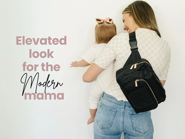 Stylish mini diaper bag alternative to bulky diaper backpacks