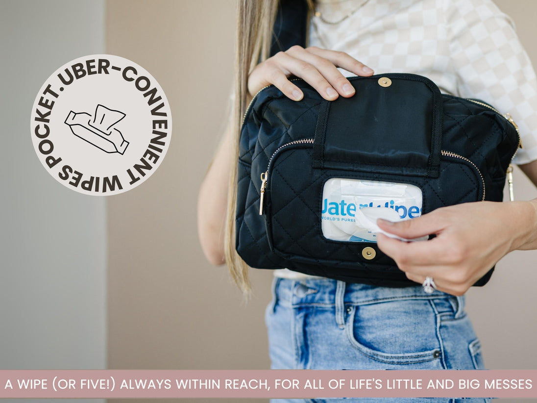 The Jetsetter Mini Diaper Bag - Black - Lion & Light