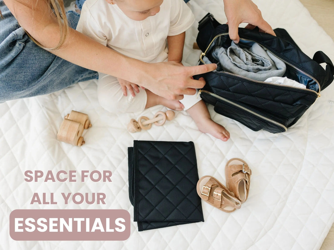 jetsetter mini convertible grommet backpack Black Diaper Bag | Jetsetter Mini Stylish & Functional