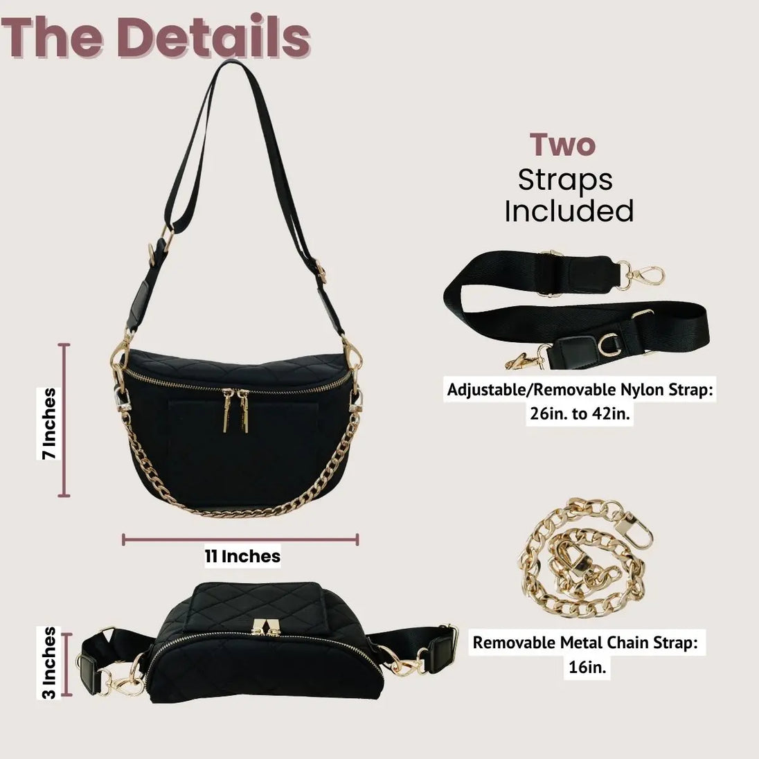 The Jetsetter Petite Crossbody Bag - Lion & Light